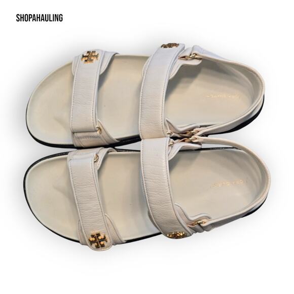 Tory Burch Cream and Black Sandals - Picture 8 of 12